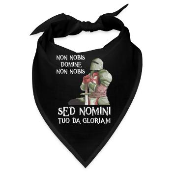Tempelritter Grafik Templer Tempel Ritter Gebet - Bandana - Schwarz - Vorne