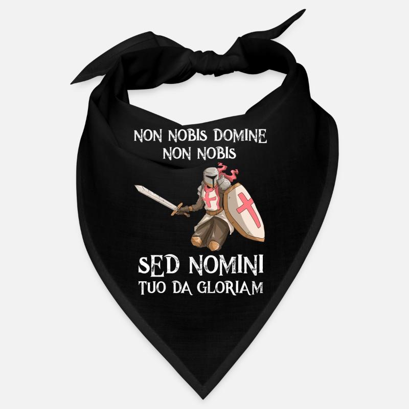 Tempelritter Grafik Zitat Templer Tempel Ritter - Bandana - Schwarz