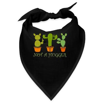 Kaktus Umarmen Kuscheln Liebe Kakteen Geschenk - Bandana - Schwarz - Vorne