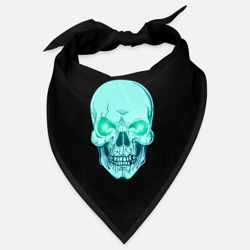 Crânes colorés dans le pastel et les objets - crâne Bandana