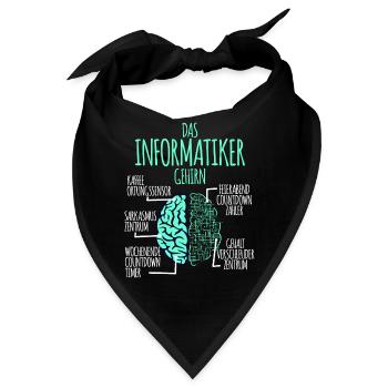 Informatiker Informatik Programmierer Nerd Geek - Bandana - Schwarz - Vorne