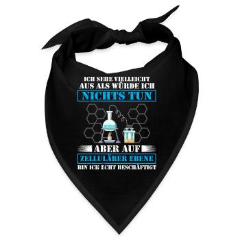 Lustig Chemie Labor Faul Faulheit Spruch Geschenk - Bandana - Schwarz - Vorne