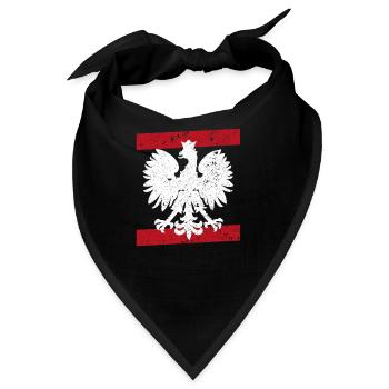 Polen Polnischer Adler Polska - Bandana - Schwarz - Vorne
