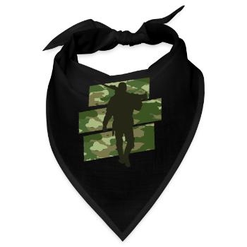 Jäger Camouflage - Bandana - Schwarz - Vorne