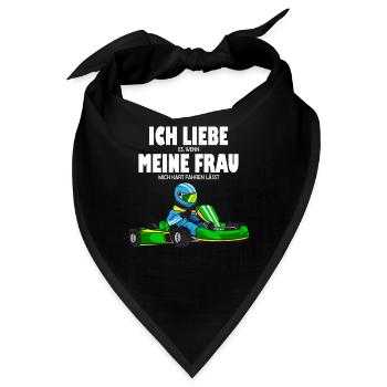 Lustiges Kartfahrer Go Kart Racing - Bandana - Schwarz - Vorne