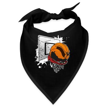 Basketballkorb Basketball Korbball Basketballer - Bandana - Schwarz - Vorne