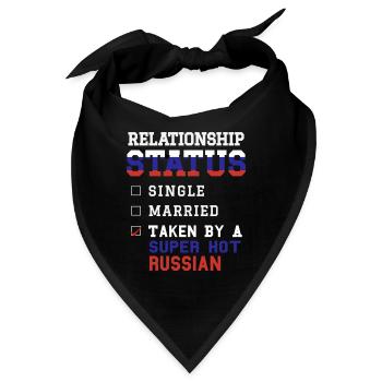 Beziehungsstatus Super Hot Russian genommen - Bandana - Schwarz - Vorne