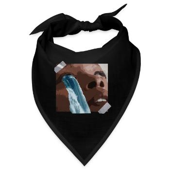 Ästhetisches Girl Surrealismus Egirl Wasserfall - Bandana - Schwarz - Vorne