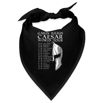 Antike Geschichte Gaius Julius Cäsar Helm Welttour - Bandana - Schwarz - Vorne