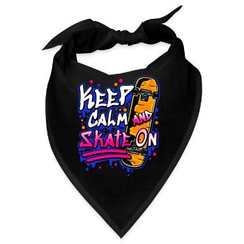 Skateboarder Skateboard - Bandana - Schwarz - Vorne