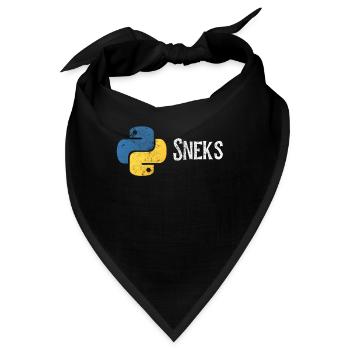 Lustige Python-Programmierer-Programmierung in Not - Bandana - Schwarz - Vorne