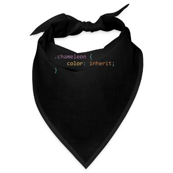 Chameleon css - nerdiges und geekiges Geschenk - Bandana - Schwarz - Vorne