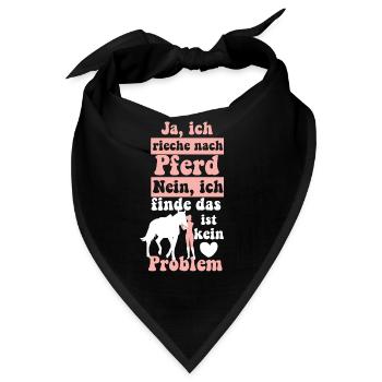 Pferd Riechen - Bandana - Schwarz - Vorne