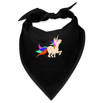 Einhorn grunge - Bandana - Schwarz - Vorne