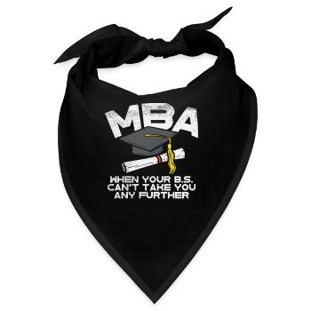 MBA Master Studium Absolvent Geschenk - Bandana - Schwarz - Vorne