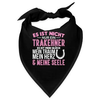 Trakehner Pferdebesitzer Pferde Reiter Geschenk - Bandana - Schwarz - Vorne