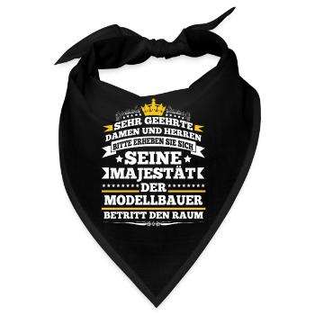 Der Modellbauer Betritt Den Raum Modellbau - Bandana - Schwarz - Vorne
