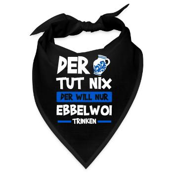 Ebbelwoi Apfelwein Frankfurt am Main Geschenk - Bandana - Schwarz - Vorne