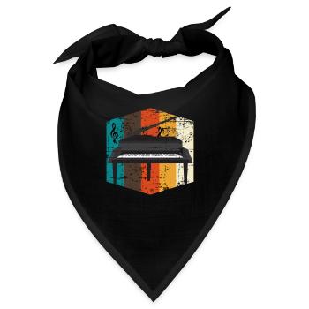 Klavier Pianist Komponist Geschenk Klavierspieler - Bandana - Schwarz - Vorne