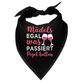 Mädels Pegel halten - Bandana - Schwarz - Vorne