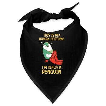 Human Costume Penguin Mensch Küstüm Pinguin - Bandana - Schwarz - Vorne
