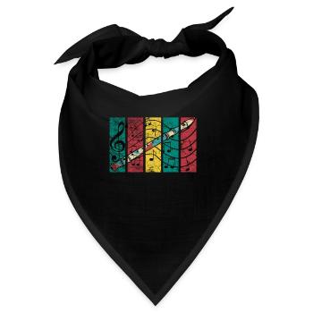 Blockflöte - Bandana - Schwarz - Vorne