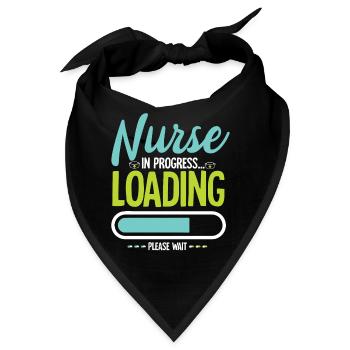 Krankenschwester Krankenhaus Sprüche Nurse - Bandana - Schwarz - Vorne