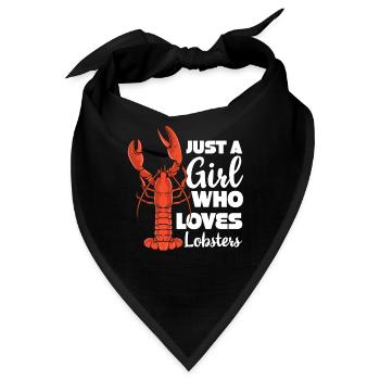 Nur ein Mädchen, das Hummer liebt Hummer Krebse - Bandana - Schwarz - Vorne