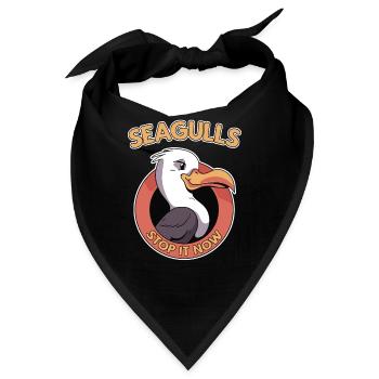 Seagulls Stop It Now Meme Möwe Seemöwe - Bandana - Schwarz - Vorne