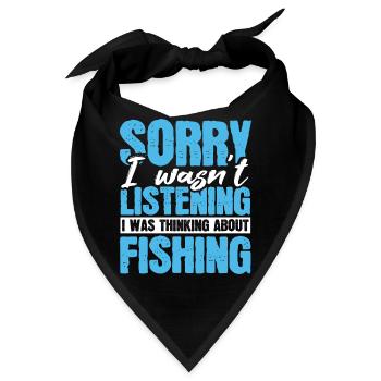 Angeln Angler Anglerin - Bandana - Schwarz - Vorne