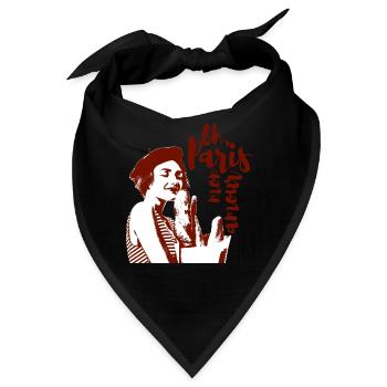 Oh Paris mom amour - Bandana - Schwarz - Vorne