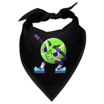 Dabbing Tennis Sport Kinder Geschenk - Bandana - Schwarz - Vorne
