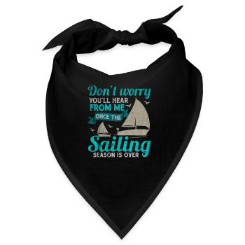 Segeln Regatta Skipper Boot Geschenk Segelboot - Bandana - Schwarz - Vorne