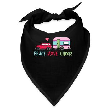 Zelten Campen Camper - Bandana - Schwarz - Vorne