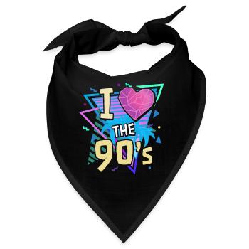 90iger Neunziger Jahrgang - Bandana - Schwarz - Vorne