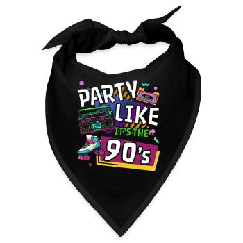 90iger Neunziger Jahrgang - Bandana - Schwarz - Vorne