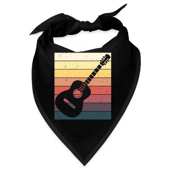 Gitarrenspieler Akustische Gitarre Geschenk - Bandana - Schwarz - Vorne