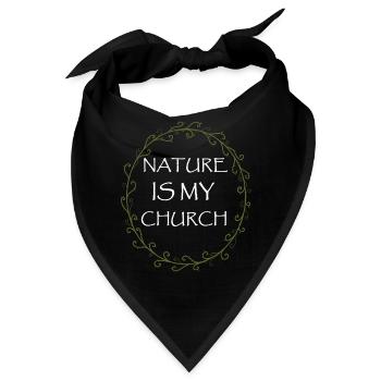 Die Natur ist meine Kirche Wicca Pagan - Bandana - Schwarz - Vorne