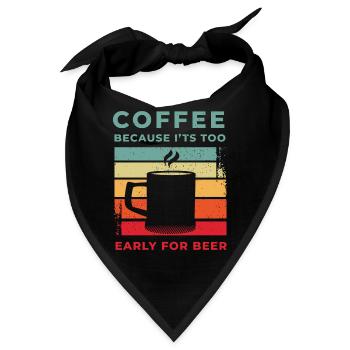 Kaffee Spruch Kaffee Geschenk Kaffeebohne Barista - Bandana - Schwarz - Vorne