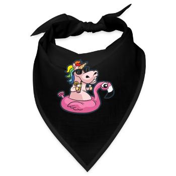 POOL PARTY Einhorn Flamingo - Bandana - Schwarz - Vorne