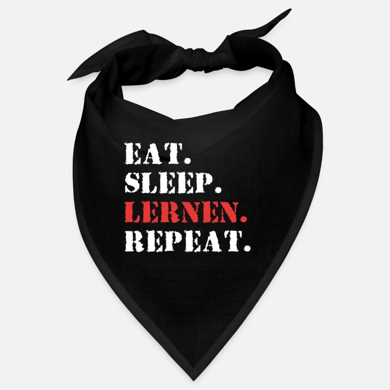 Eat Sleep Lernen Repeat Student witziges Geschenk Bandana