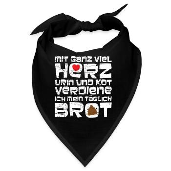 Altenpflegerin Pfleger Pflegerin Spruch Geschenk - Bandana - Schwarz - Vorne