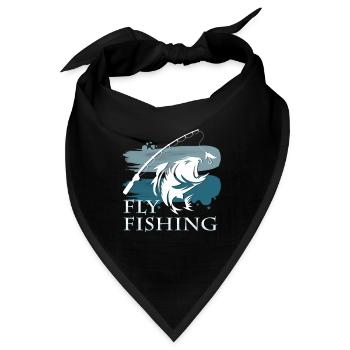 Fliegenfischen - Bandana - Schwarz - Vorne