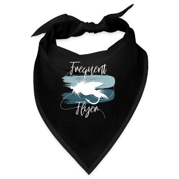 Hobby Fliegenfischer Fliegenfischen Geschenkidee - Bandana - Schwarz - Vorne