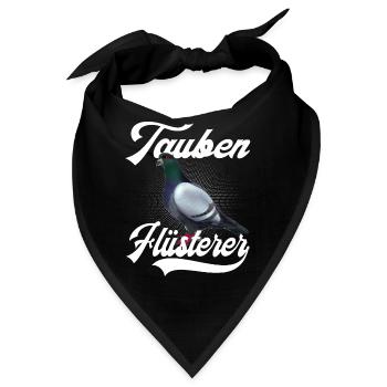 Tauben Taube lustiger Spruch Brieftaube Geschenk - Bandana - Schwarz - Vorne