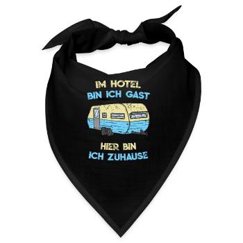 Im Hotel Bin Ich Gast Camping Wohnwagen - Bandana - Schwarz - Vorne