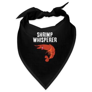 Garnelen Flüsterer Meeresfrüchte Liebe Shrimps - Bandana - Schwarz - Vorne
