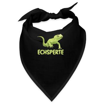 Echsperte Echse Experte Gecko Reptil - Bandana - Schwarz - Vorne