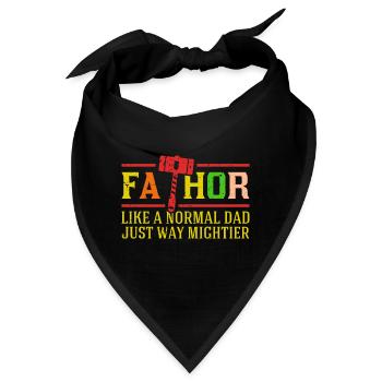 Fa-Thor Vater Thor Vatertag Wikinger Papa Geschenk - Bandana - Schwarz - Vorne