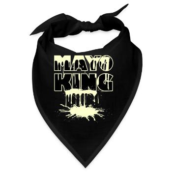 Mayo King - Mayonnaise verschüttet - Bandana - Schwarz - Vorne